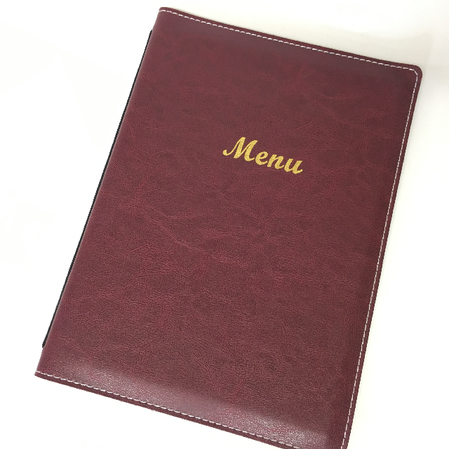 MENU, Burgundy Vinyl  A4